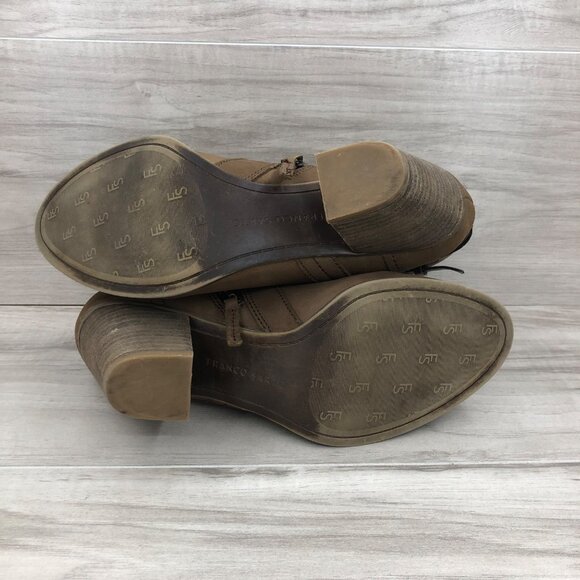 Franco Sarto Ankle Boots Womens 8M Dotty Brown Leather Zip Booties - Picture 11 of 11